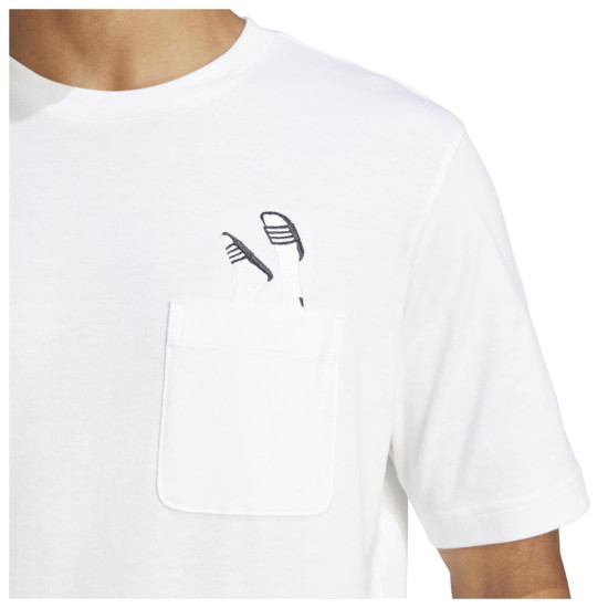 Adidas Ανδρική κοντομάνικη μπλούζα Lounge Slides Graphic Pocket Tee
